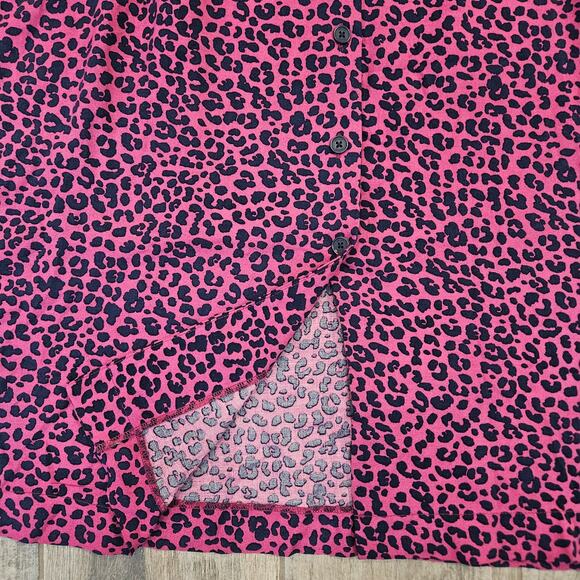 Joules Yasmine Dress Women’s US 10 Pink Leopard Button Front V-Neck Belted Midi - Picture 7 of 14